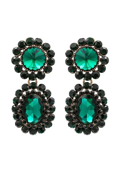 Aline Green Cubic Zirconia Earrings by Eye Candy Los Angeles - Premium Earrings at Bling Box - Just $72 Shop now at Bling Box Bling, Earrings, Eye Candy Los Angeles, Statement