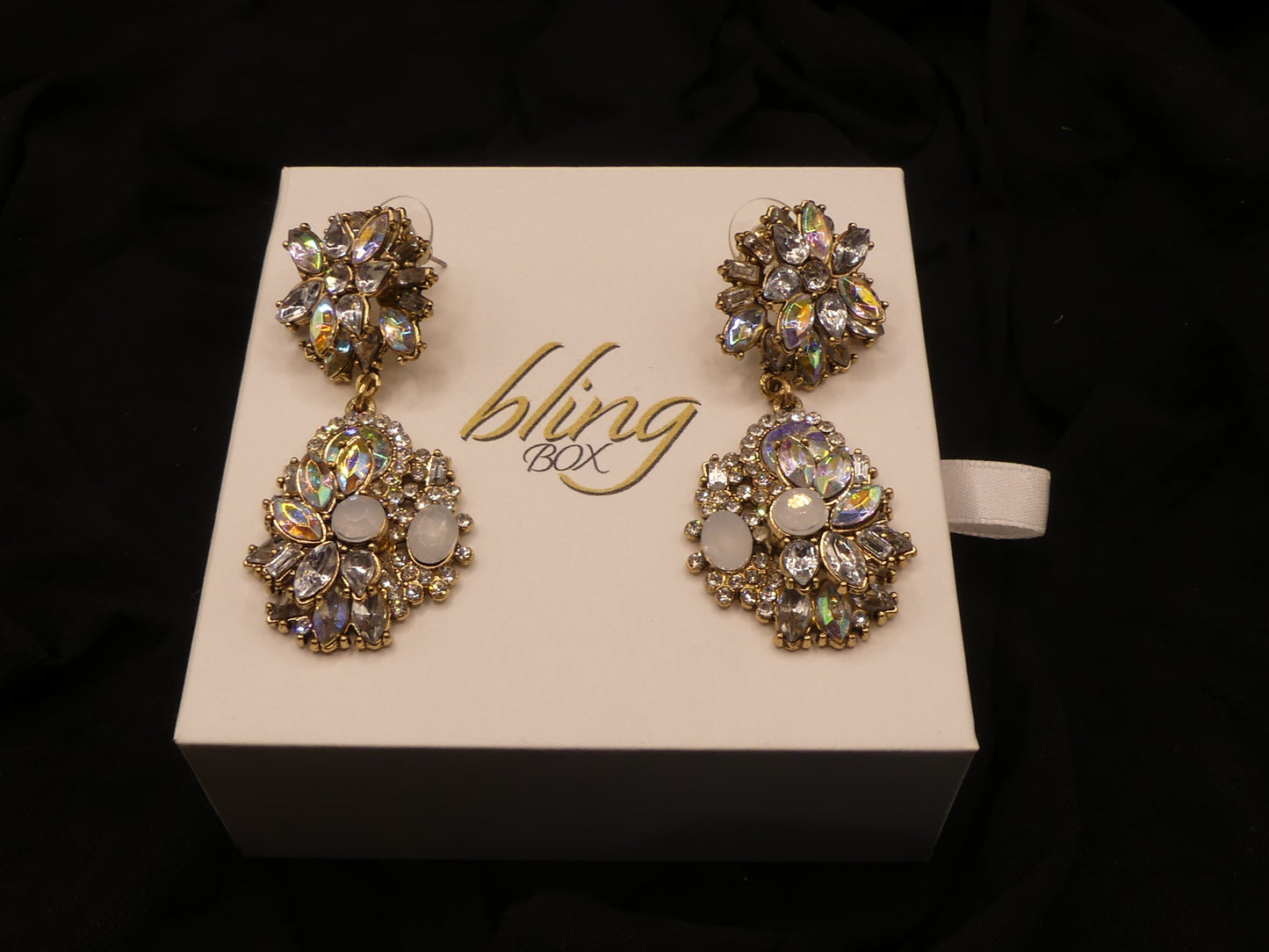 Ivy White Drop Earrings by Eye Candy Los Angeles - Premium at Bling Box - Just $65 Shop now at Bling Box Bling, Earrings, Eye Candy Los Angeles, Statement