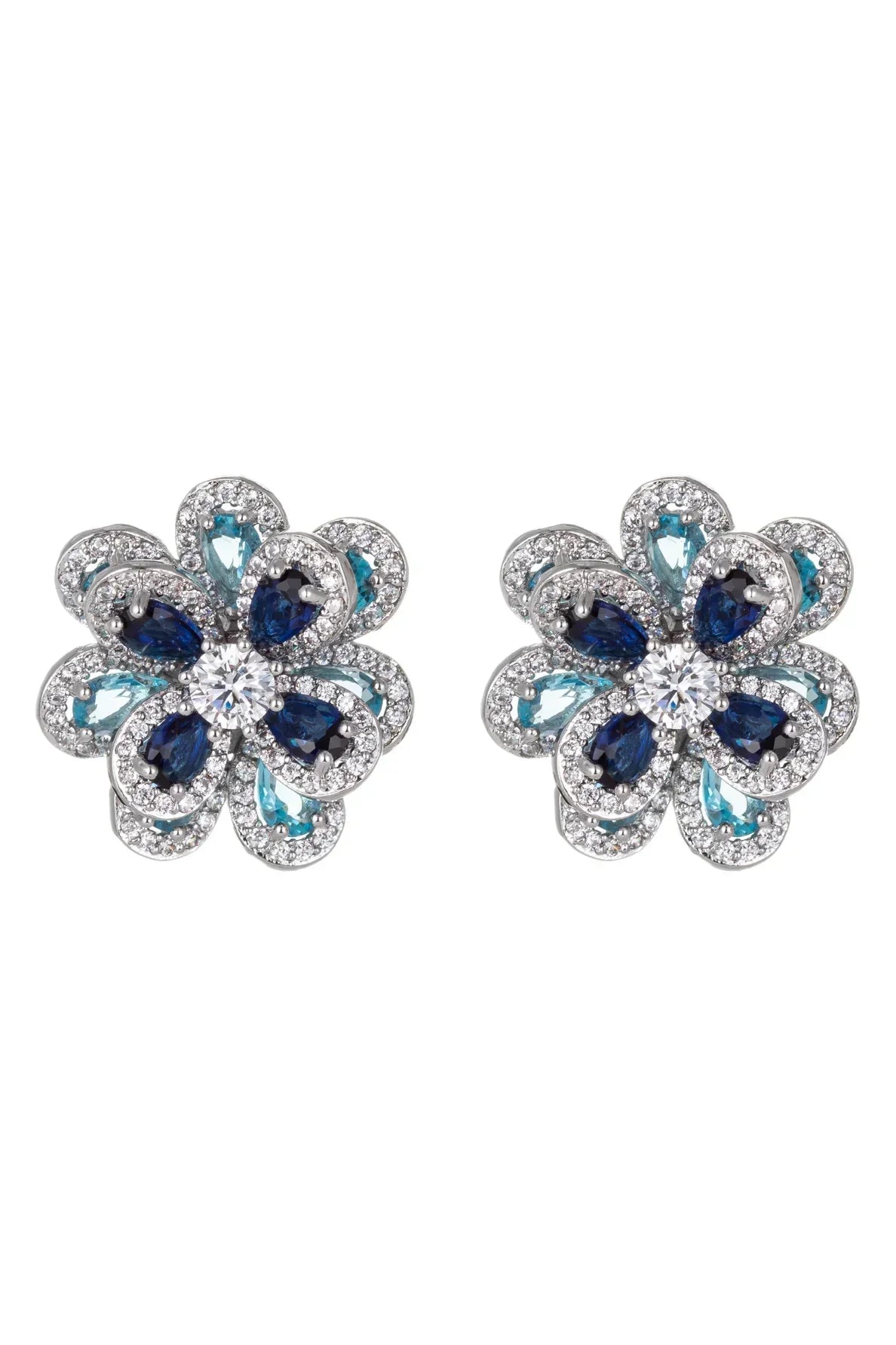 Lizzie Blue Cubic Zirconia Earrings by Eye Candy Los Angeles - Premium Earrings at Bling Box - Just $84 Shop now at Bling Box Bling, Earrings, Eye Candy Los Angeles, Statement