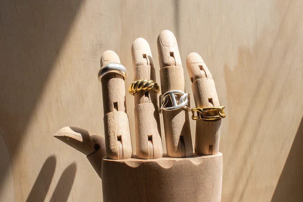 Oversized Link Adjustable Ring - Sterling Silver plated by Karine Sultan - Premium Rings at Bling Box - Just $50 Shop now at Bling Box Everyday, Karine Sultan, Rings, Statement