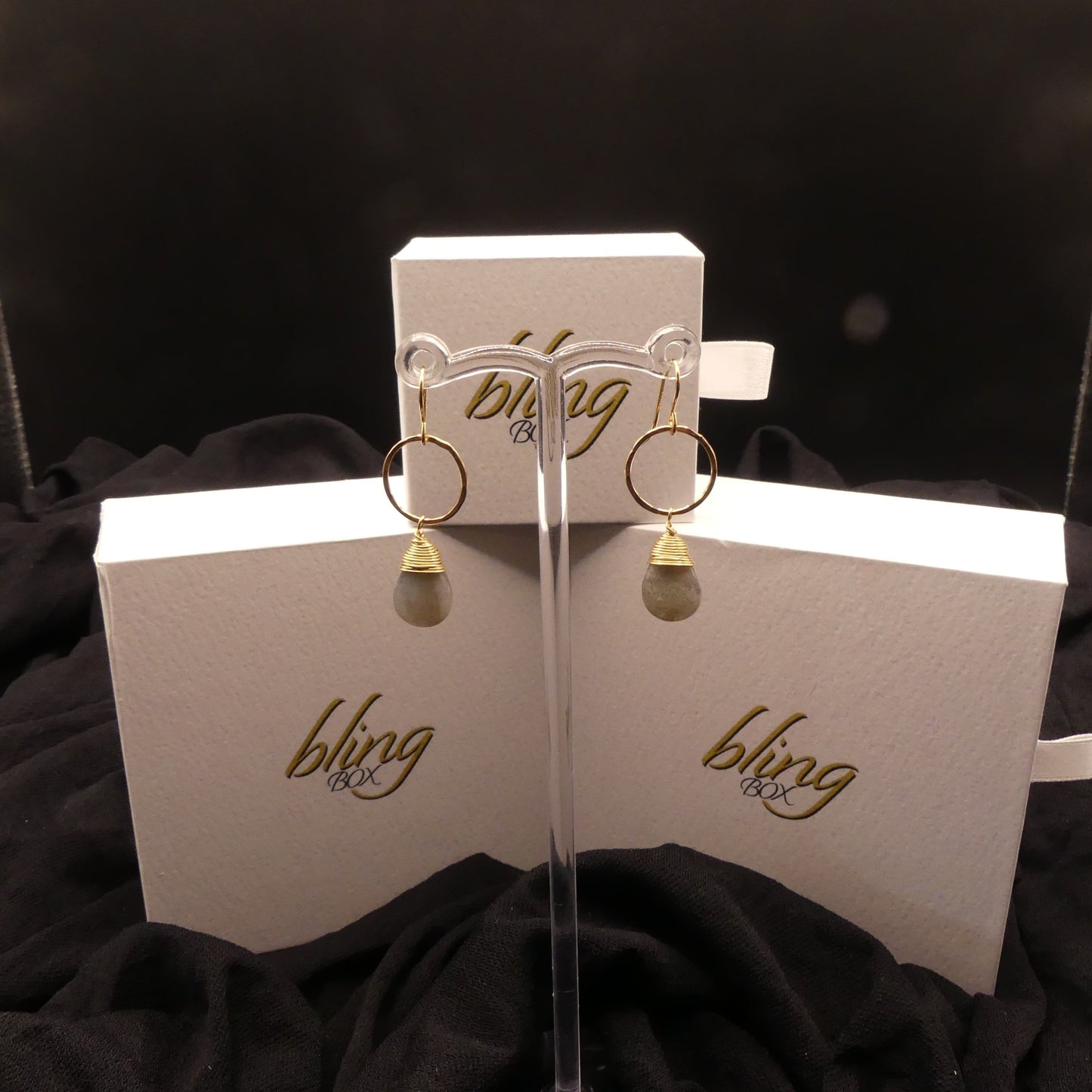 Talisman Labradorite Earrings 14k Gold filled by Alana Douvros - Premium Earrings at Bling Box - Just $99 Shop now at Bling Box Alana Douvros, Earrings, Everyday, Statement