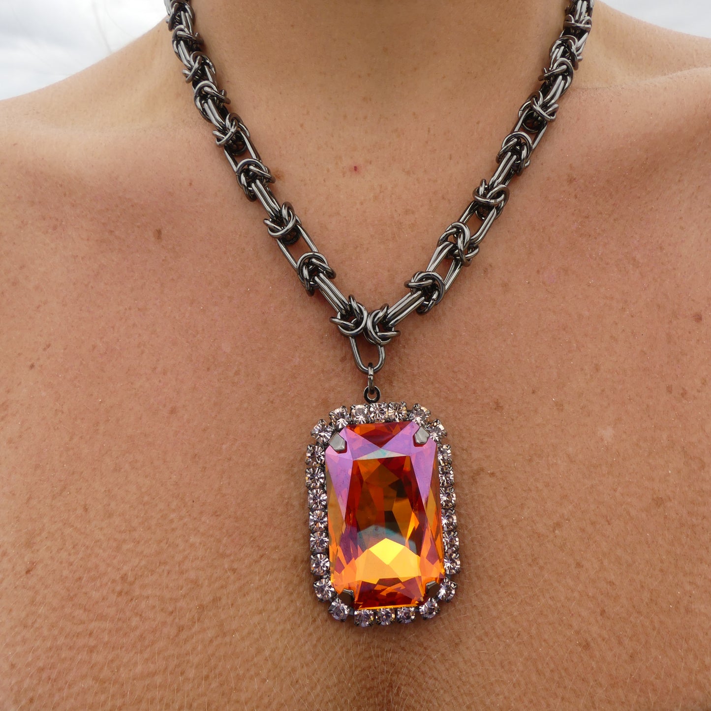 Soleil Necklace in Astral Pink by TOVA - Premium Necklaces at Bling Box - Just $255 Shop now at Bling Box Bling, Necklaces, Statement, TOVA