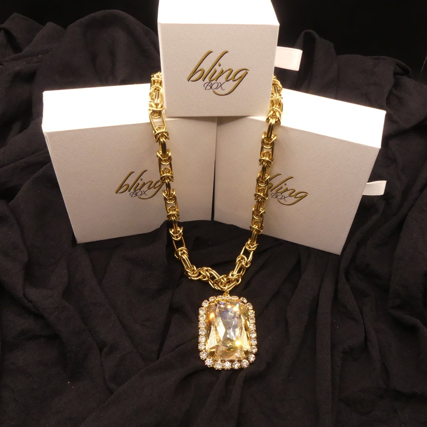 Soleil Necklace in Antique Gold by TOVA - Premium Necklaces at Bling Box - Just $255 Shop now at Bling Box Bling, Necklaces, Statement, TOVA