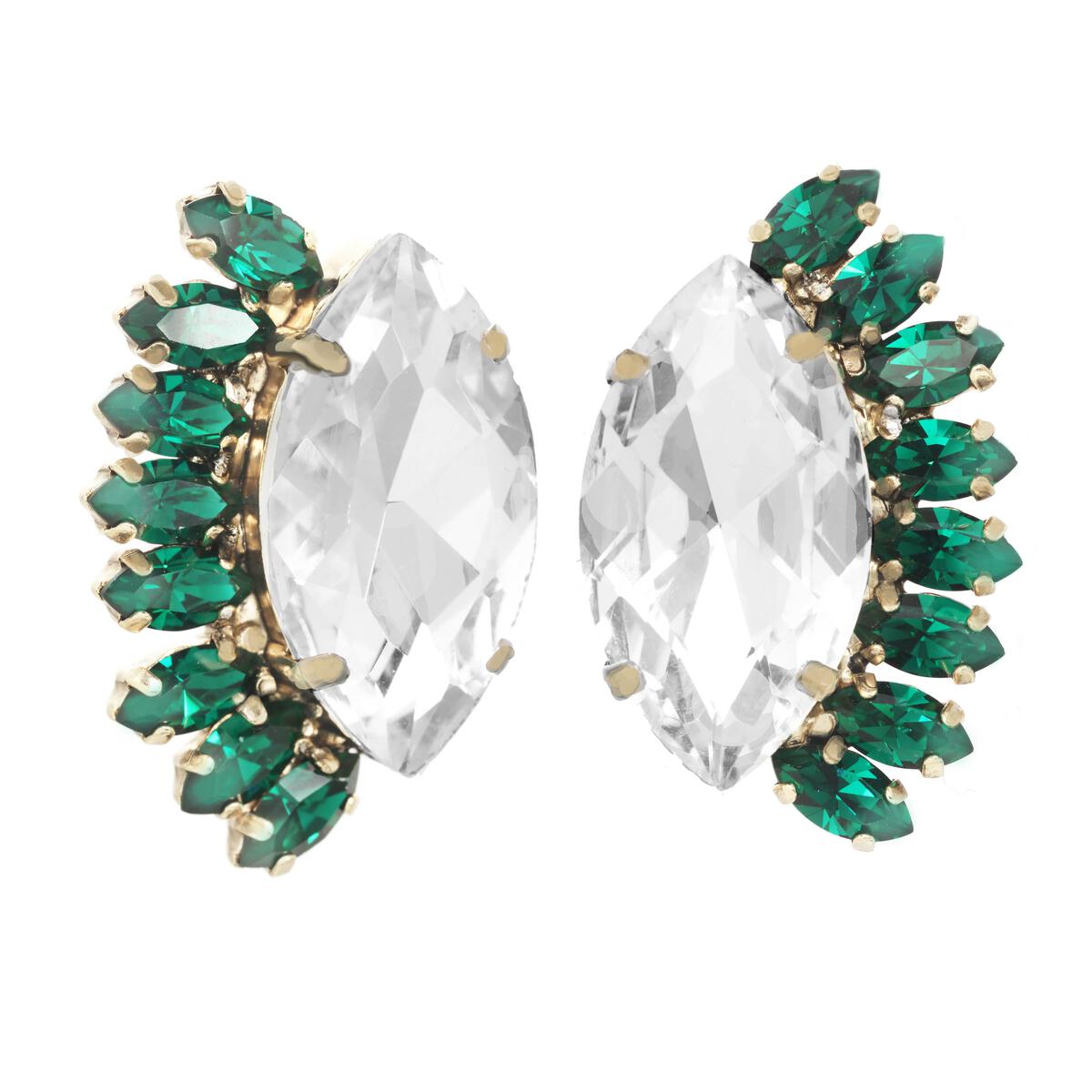 Nia Green Earrings by TOVA - Premium Earrings at Bling Box - Just $238 Shop now at Bling Box Bling, Earrings, Statement, TOVA