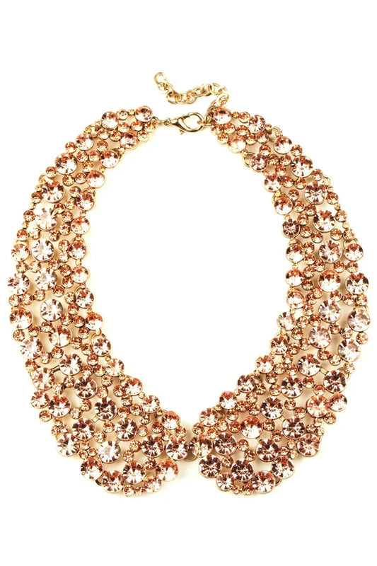 Diana Collar Necklace Peach by Eye Candy Los Angeles - Premium Necklaces at Bling Box - Just $95 Shop now at Bling Box Bling, Eye Candy Los Angeles, Necklaces, Statement