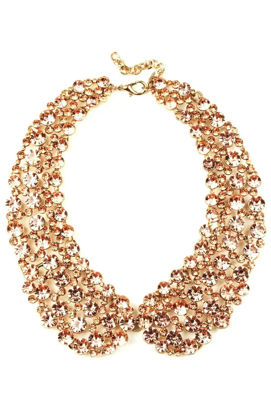 Diana Collar Necklace in Peach by Eye Candy Los Angeles - Premium Necklaces at Bling Box - Just $90 Shop now at Bling Box Bling, Eye Candy Los Angeles, Necklaces, Statement