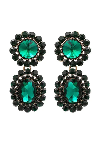 Aline Green Cubic Zirconia Earrings by Eye Candy Los Angeles - Premium Earrings at Bling Box - Just $72 Shop now at Bling Box Bling, Earrings, Eye Candy Los Angeles, Statement