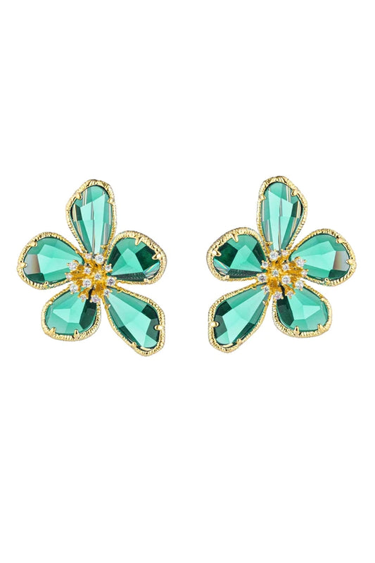 Kolab Green Earrings by Eye Candy Los Angeles - Premium Earrings at Bling Box - Just $108 Shop now at Bling Box Bling, Earrings, Eye Candy Los Angeles, Statement