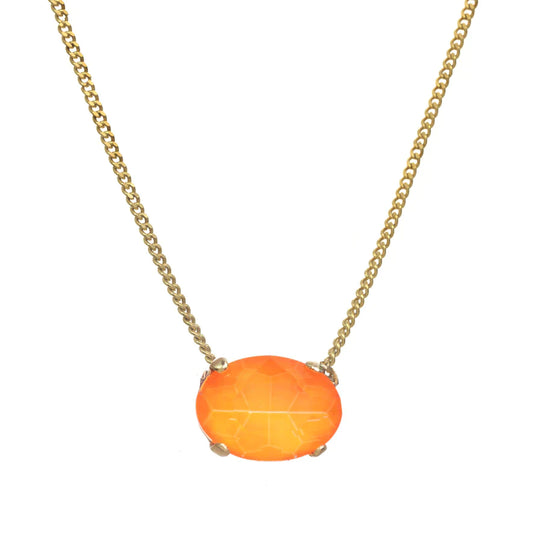 Iza Necklace - Electric Orange by TOVA - Premium Necklaces at Bling Box - Just $60 Shop now at Bling Box Necklaces, Statement, TOVA