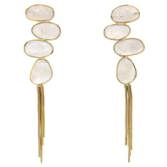 Geniqui Moonstone Earrings by ACUS - Premium Earrings at Bling Box - Just $70 Shop now at Bling Box ACUS, Earrings, Statement