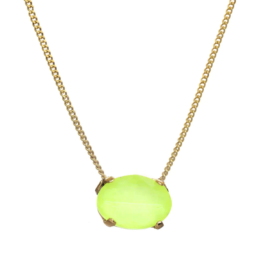 Iza Necklace - Electric Lime by TOVA - Premium Necklaces at Bling Box - Just $60 Shop now at Bling Box Bling, Necklaces, Statement, TOVA