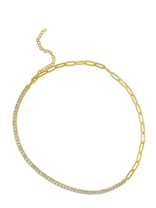 Courtney Necklace - Cubic Zirconia and 18k Gold plated Chain - Premium Necklaces at Bling Box - Just $195 Shop now at Bling Box Bling, Necklaces, Trove