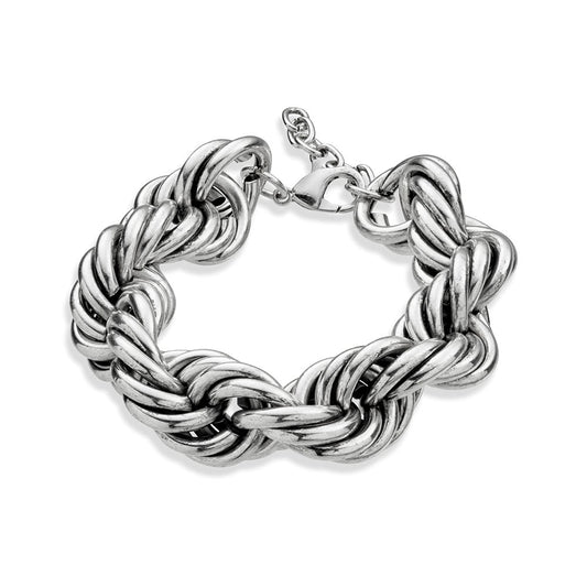 Rolled Rope Chain Bracelet - Silver - Premium Bracelet at Bling Box - Just $32 Shop now at Bling Box Bracelets, Everyday, Trove
