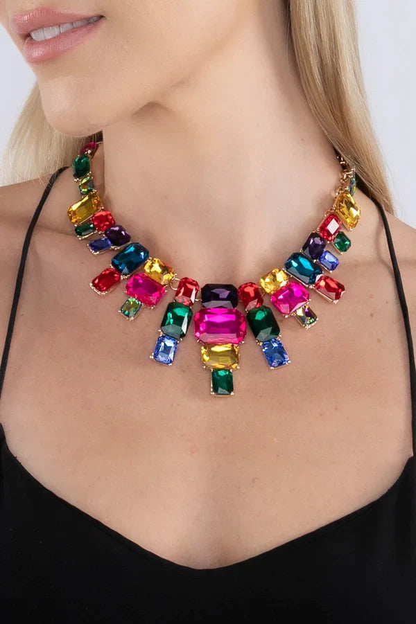 Jamie Multicoloured Necklace by Eye Candy Los Angeles - Premium Necklaces at Bling Box - Just $99 Shop now at Bling Box Bling, Eye Candy Los Angeles, Necklaces, Statement