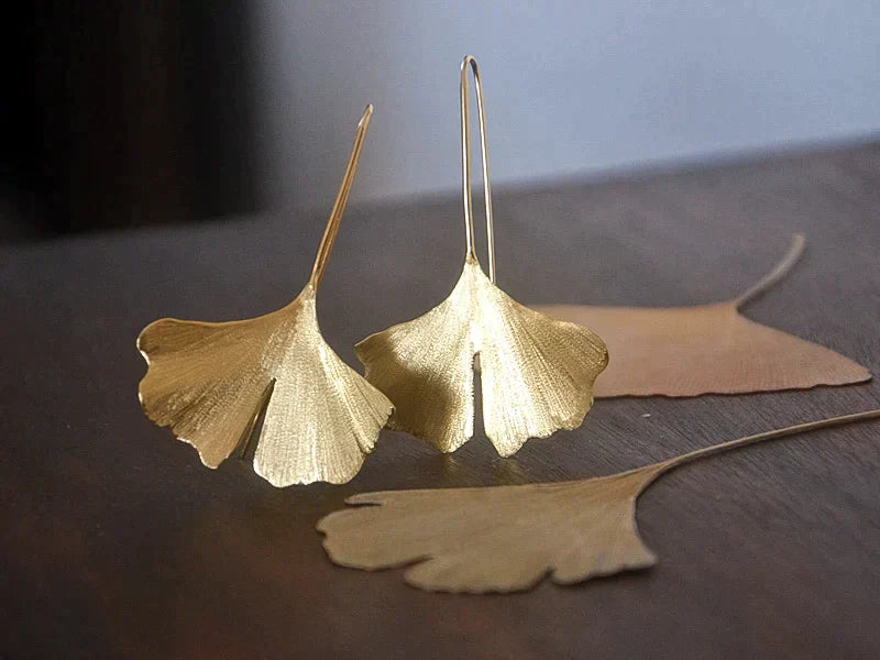 Ginko Earrings 24k Gold plated sterling silver by Telma Mota - Premium Earrings at Bling Box - Just $133 Shop now at Bling Box Earrings, Everyday, Featured, Statement, Telma Mota