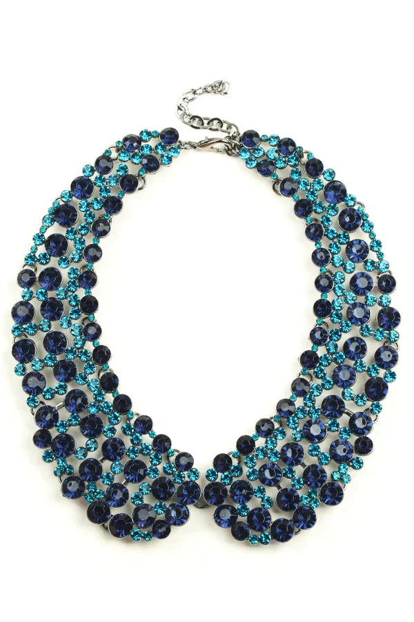 Diana Collar Necklace in Blue by Eye Candy Los Angeles - Premium Necklaces at Bling Box - Just $90 Shop now at Bling Box Bling, Eye Candy Los Angeles, Necklaces, Statement