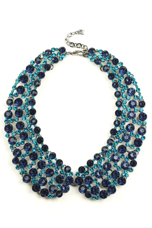 Diana Collar Necklace Blue by Eye Candy Los Angeles - Premium Necklaces at Bling Box - Just $95 Shop now at Bling Box Bling, Eye Candy Los Angeles, Necklaces, Statement