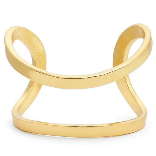 Minimalist Split Adjustable Cuff - 24k Gold plated by Karine Sultan - Premium Bracelets at Bling Box - Just $114 Shop now at Bling Box Bracelets, Everyday, Karine Sultan, Statement