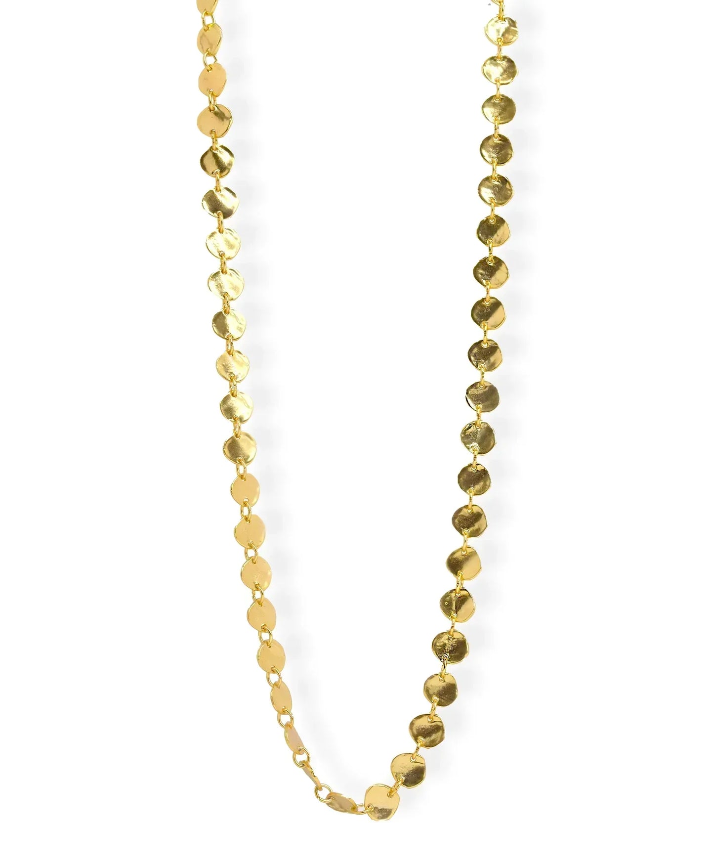 Medallion Disc Long Chain Necklace - 24k Gold plated by Karine Sultan - Premium Necklaces at Bling Box - Just $119 Shop now at Bling Box Everyday, Karine Sultan, Necklaces, Statement