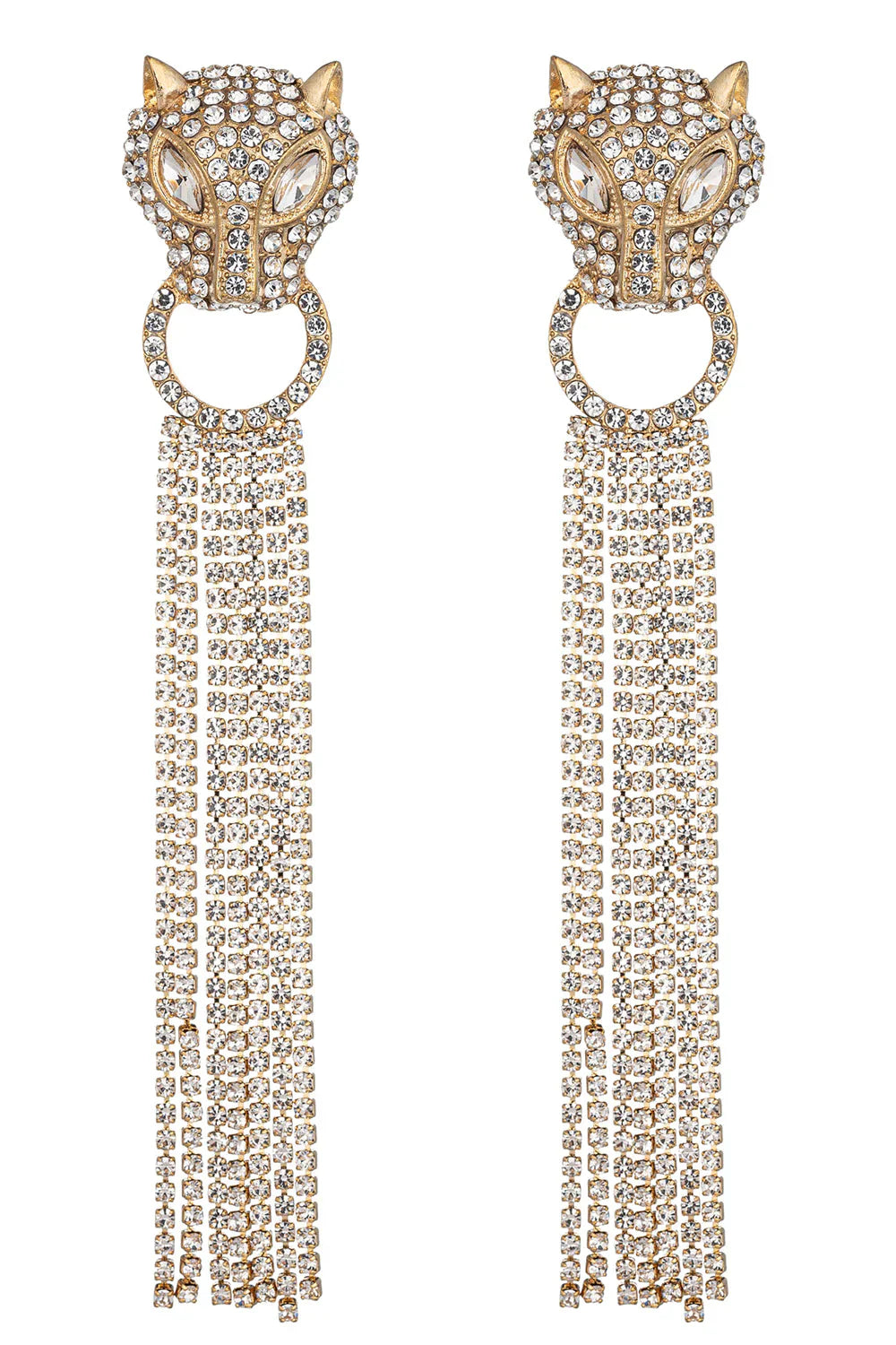 Jaguar Fringe Drop Earrings by Eye Candy Los Angeles - Premium Earrings at Bling Box - Just $85 Shop now at Bling Box Bling, Earrings, Eye Candy Los Angeles, Statement