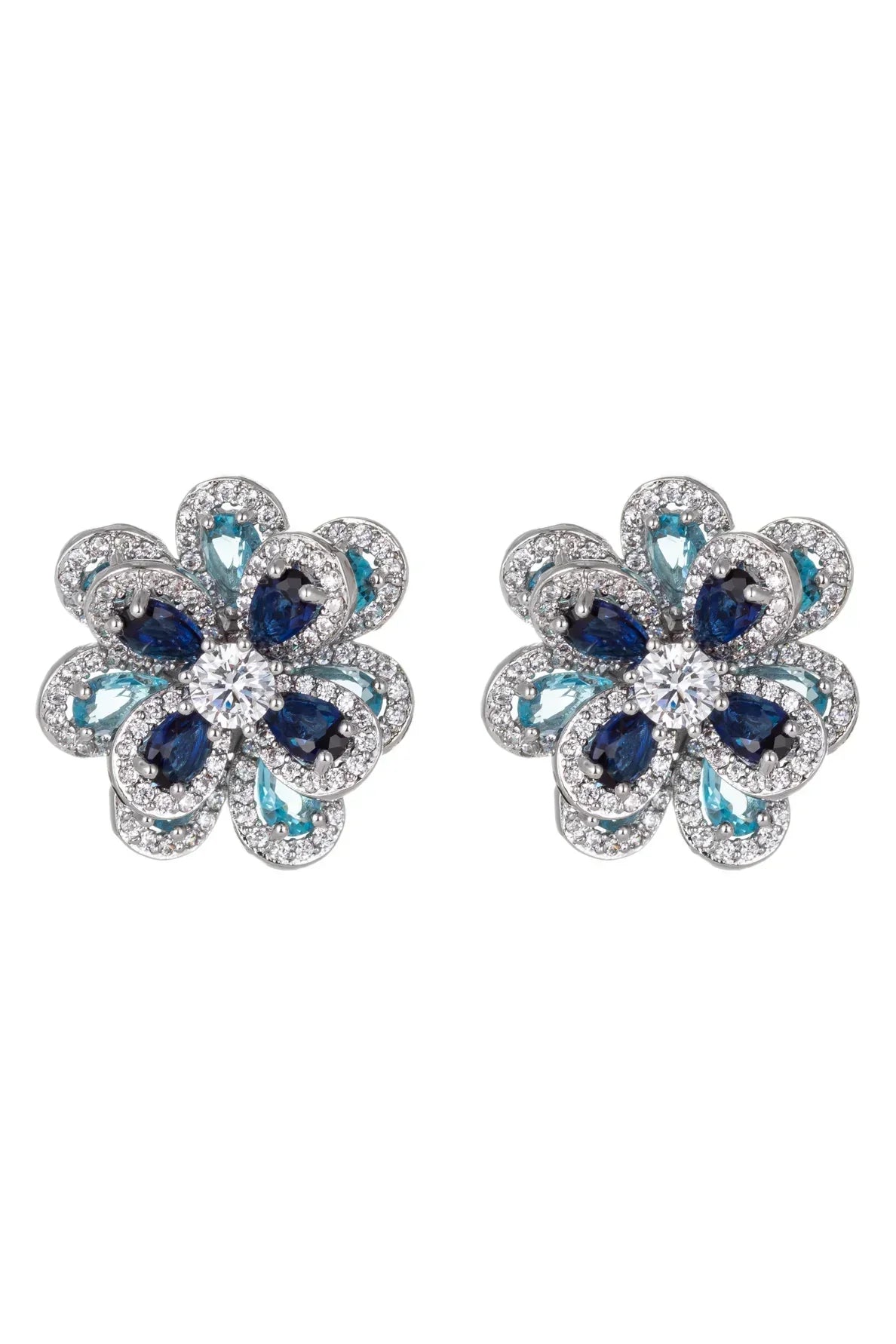 Lizzie Blue Cubic Zirconia Earrings by Eye Candy Los Angeles - Premium Earrings at Bling Box - Just $84 Shop now at Bling Box Bling, Earrings, Eye Candy Los Angeles, Statement