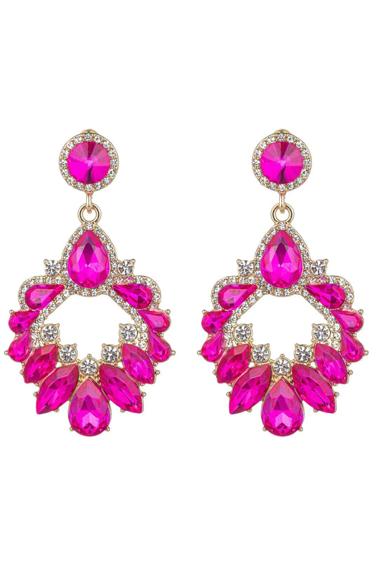 Ari Hot Pink Earrings by Eye Candy Los Angeles - Premium Earrings at Bling Box - Just $68 Shop now at Bling Box Bling, Earrings, Eye Candy Los Angeles, Statement