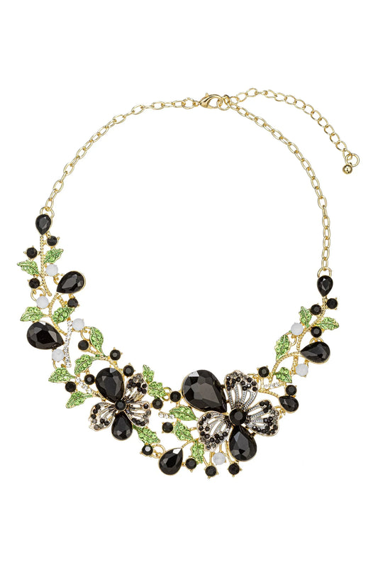 Madison Noir Floral Statement Necklace by Eye Candy Los Angeles - Premium Necklaces at Bling Box - Just $90 Shop now at Bling Box Bling, Eye Candy Los Angeles, Necklaces, Statement