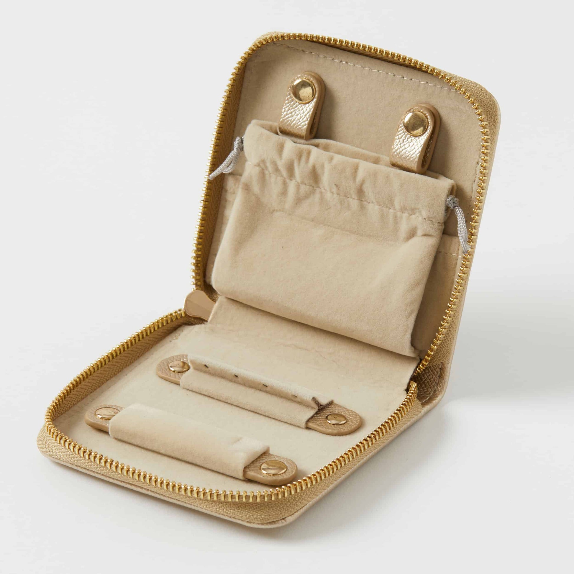 Ambrosia Travel Jewellery Case Gold - Premium Jewellery Storage at Bling Box - Just $32 Shop now at Bling Box Storage