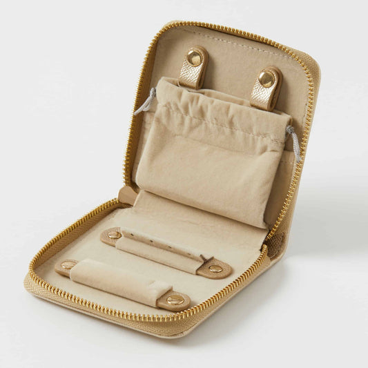 Ambrosia Travel Jewellery Case Gold - Premium Jewellery Storage at Bling Box - Just $33 Shop now at Bling Box Storage