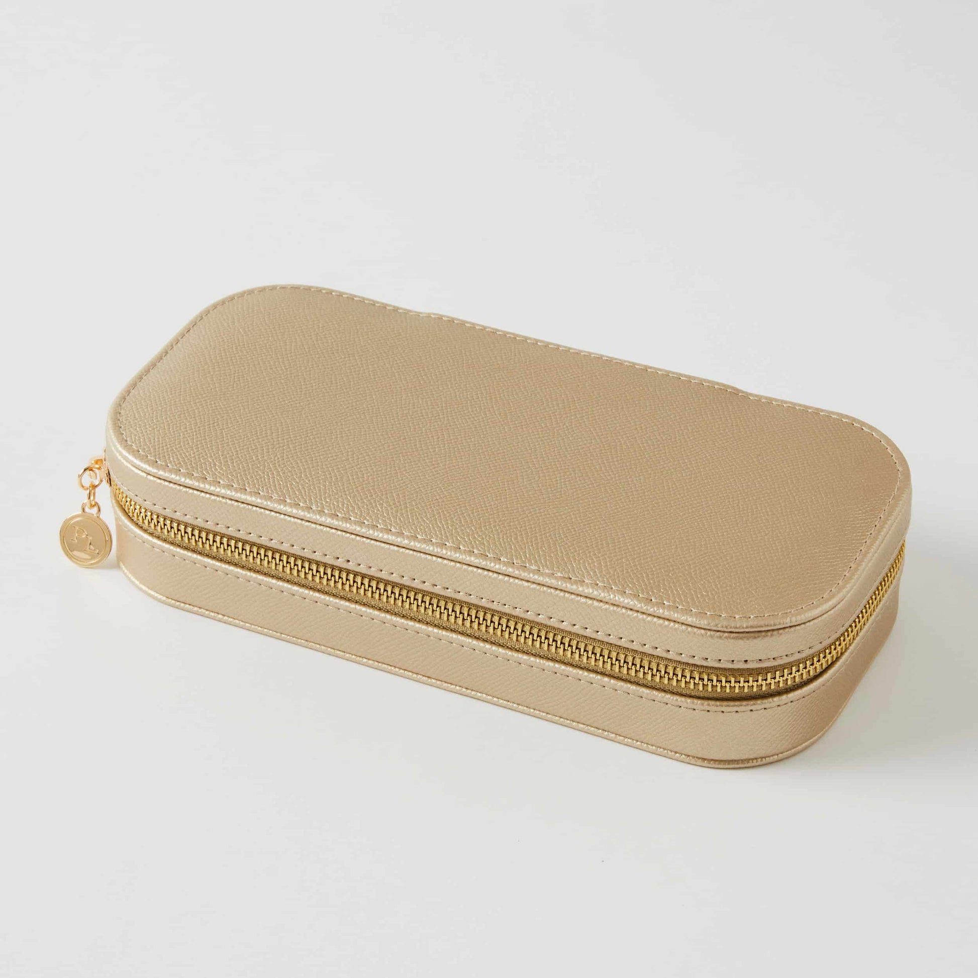 Ambrosia Rectangular Travel Jewellery Case Gold - Premium Jewellery Storage at Bling Box - Just $45 Shop now at Bling Box Storage