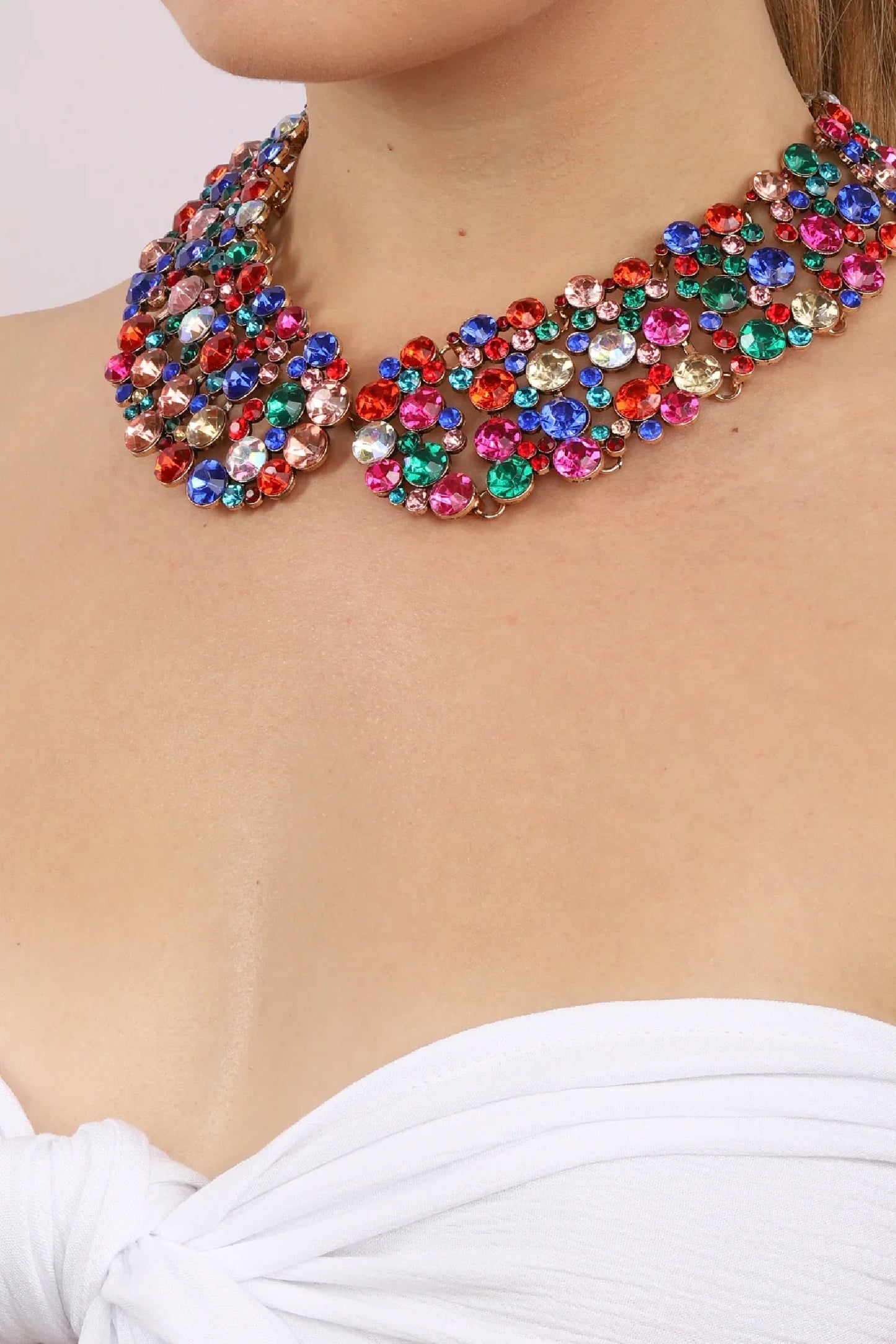 Diana Collar Necklace in Carnival colours by Eye Candy Los Angeles - Premium Necklaces at Bling Box - Just $90 Shop now at Bling Box Bling, Eye Candy Los Angeles, Necklaces, Statement