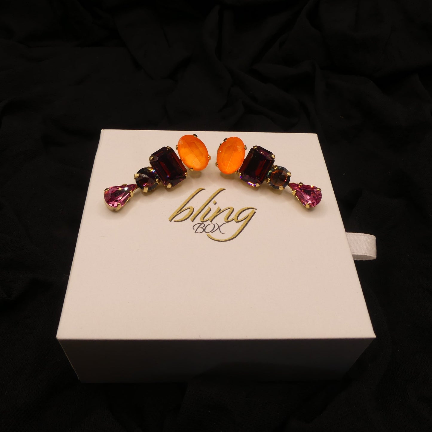 Nile Earrings in Orange Berries by TOVA - Premium Earrings at Bling Box - Just $163 Shop now at Bling Box Bling, Earrings, Statement, TOVA