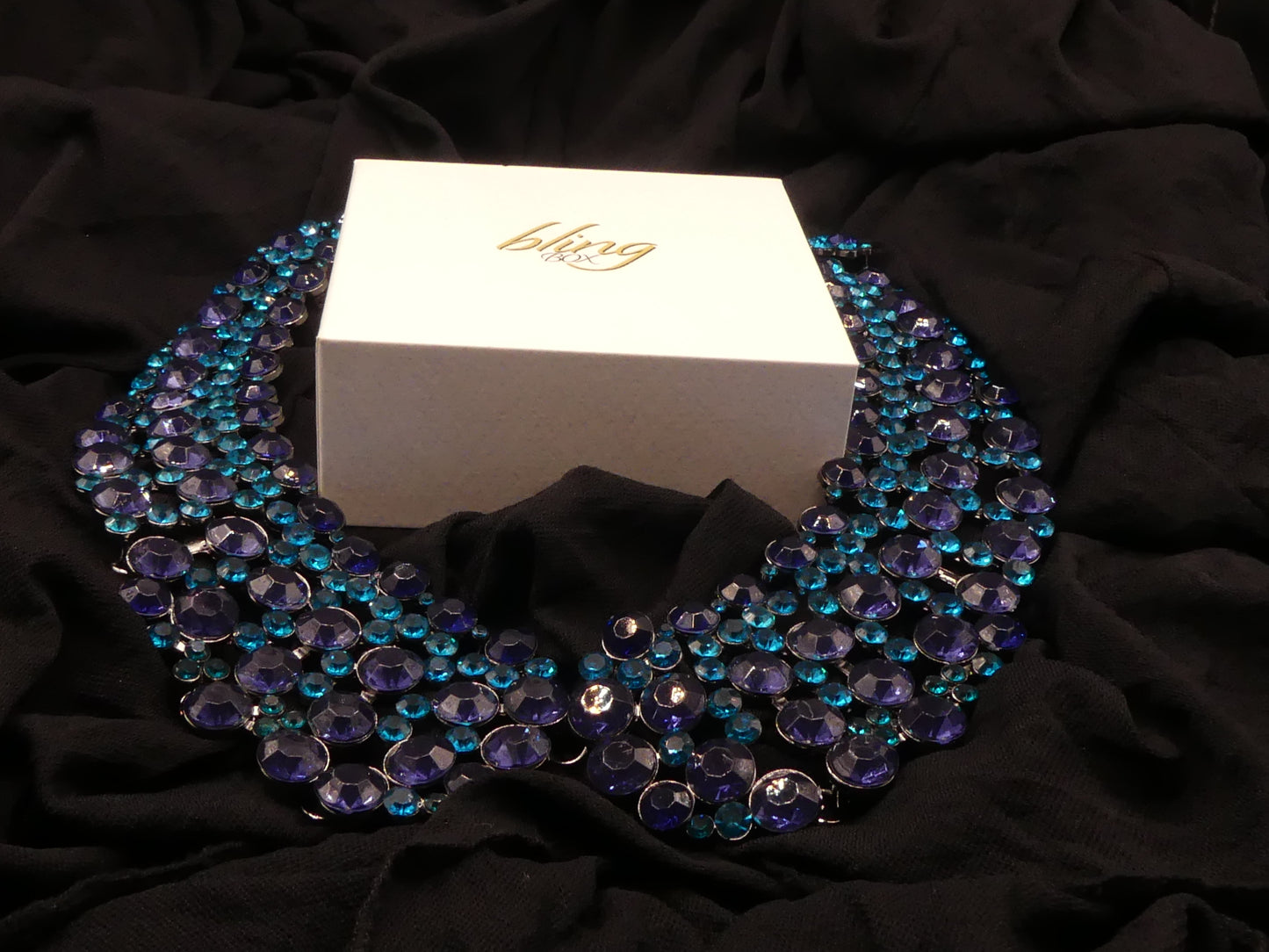 Diana Collar Necklace in Blue by Eye Candy Los Angeles - Premium Necklaces at Bling Box - Just $90 Shop now at Bling Box Bling, Eye Candy Los Angeles, Necklaces, Statement