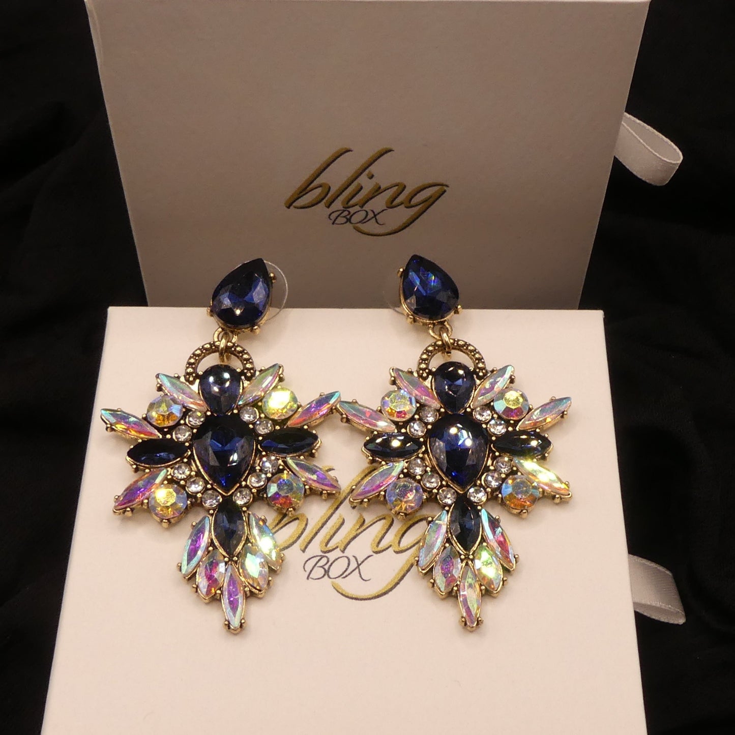 Lexi Blue Statement Earrings by Eye Candy Los Angeles - Premium Earrings at Bling Box - Just $62 Shop now at Bling Box Bling, Earrings, Eye Candy Los Angeles, Statement