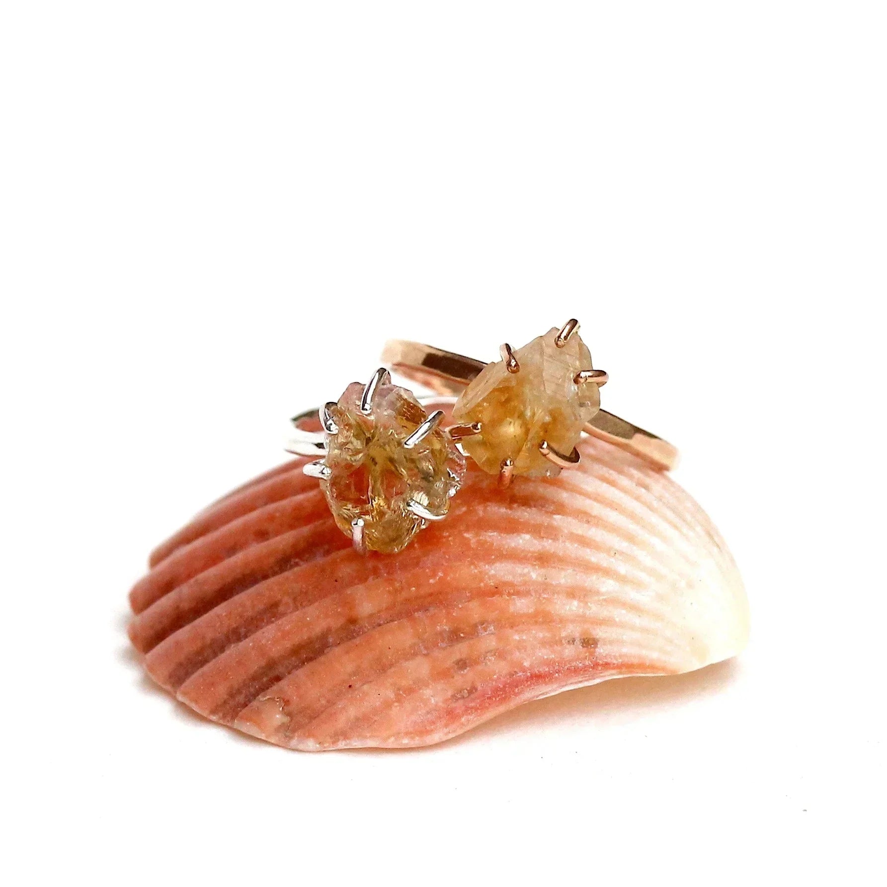 Raw Citrine Stacker Ring - Sterling Silver by Alana Douvros - Premium Rings at Bling Box - Just $124 Shop now at Bling Box Alana Douvros, Everyday, Rings