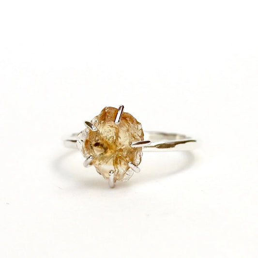 Raw Citrine Stacker Ring - Sterling Silver by Alana Douvros - Premium Rings at Bling Box - Just $124 Shop now at Bling Box Alana Douvros, Everyday, Rings