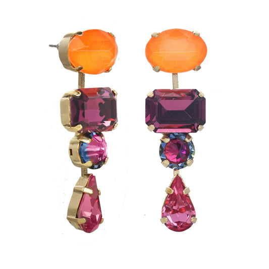 Nile Earrings in Orange Berries by TOVA - Premium Earrings at Bling Box - Just $163 Shop now at Bling Box Bling, Earrings, Statement, TOVA