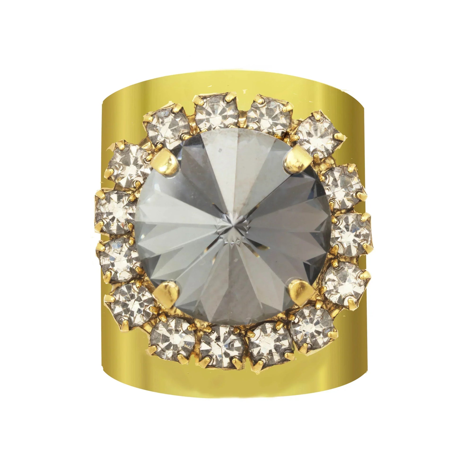 Jacci Adjustable Gold with Silver Lustre Ring by TOVA - Premium Rings at Bling Box - Just $79 Shop now at Bling Box Bling, Rings, Statement, TOVA