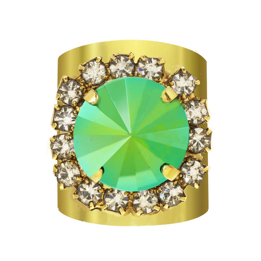 Jacci Adjustable Ring in Green Volcano by TOVA - Premium Ring at Bling Box - Just $79 Shop now at Bling Box Bling, Featured, Rings, Statement, TOVA