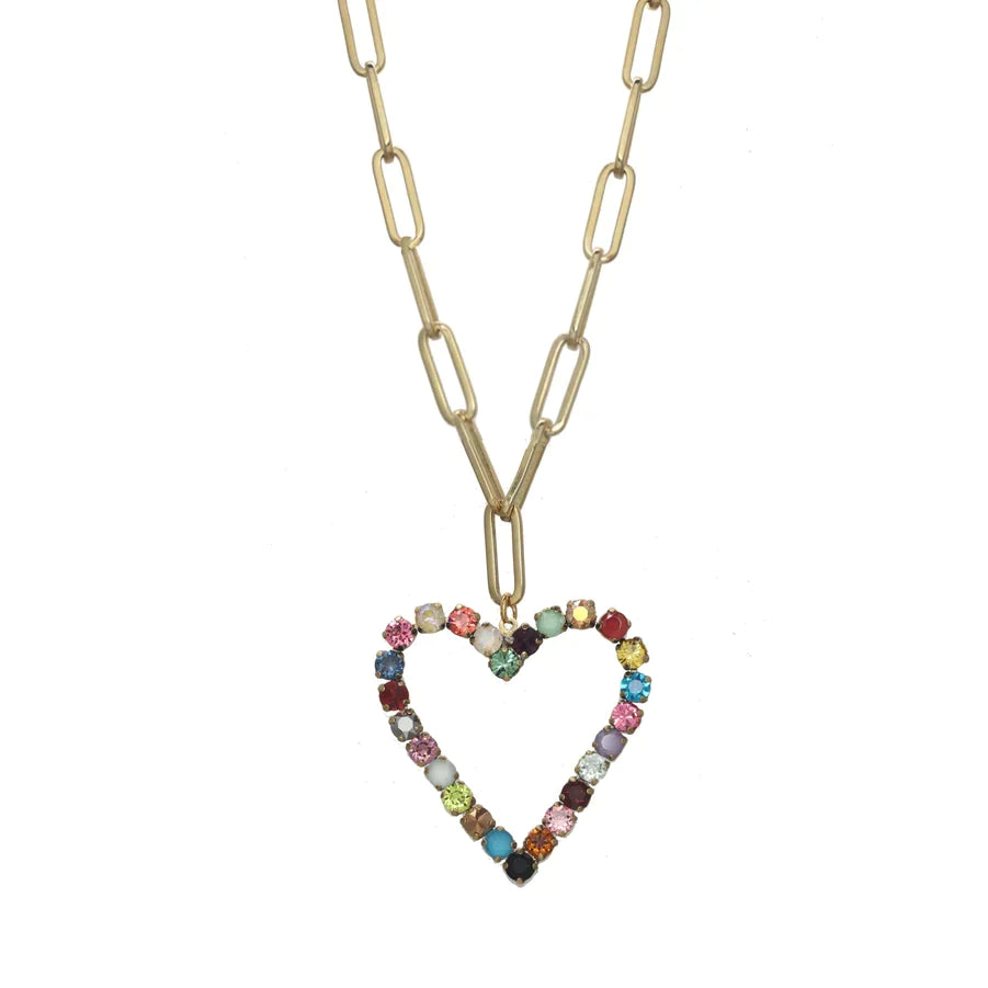 Mix Heart Necklace by TOVA - Premium Necklaces at Bling Box - Just $208 Shop now at Bling Box Necklaces, Statement, TOVA