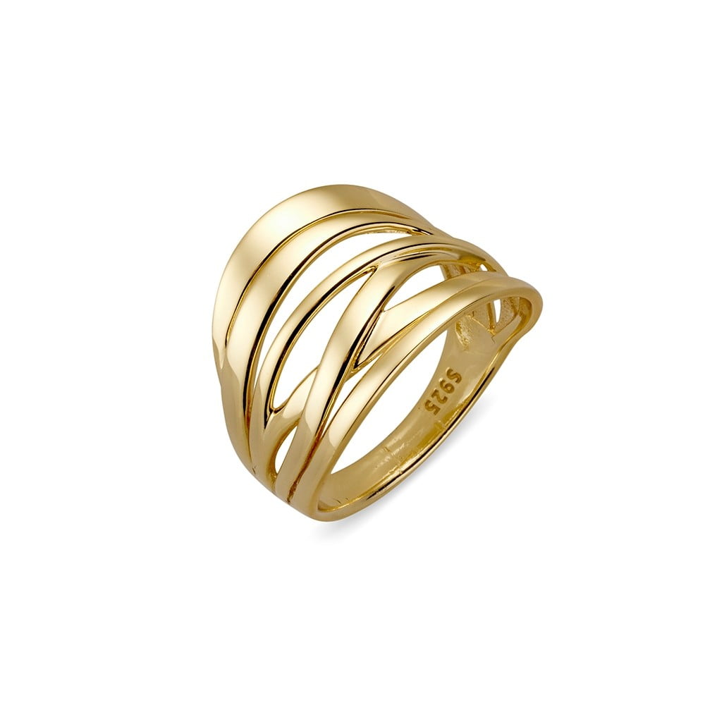 Golden Strands Crossover Ring - GP sterling silver - Premium Rings at Bling Box - Just $74 Shop now at Bling Box Everyday, Rings, Trove