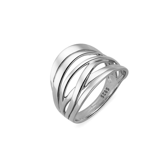 Silver Strands Crossover Ring - Sterling Silver - Premium Rings at Bling Box - Just $74 Shop now at Bling Box Everyday, Rings, Trove