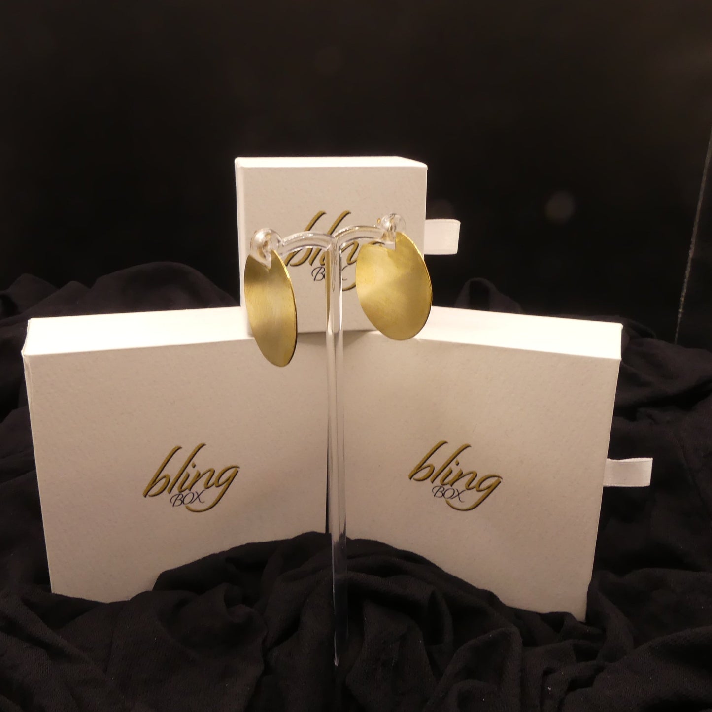 Yellow Bronze Disc Studs by Alana Douvros - Premium Earrings at Bling Box - Just $105 Shop now at Bling Box Alana Douvros, Earrings, Everyday