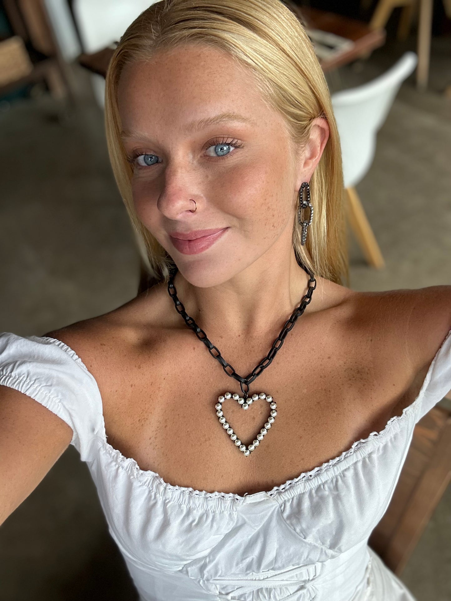 Pearl Heart II Necklace by TOVA - Premium Necklaces at Bling Box - Just $157 Shop now at Bling Box Necklaces, Statement, TOVA