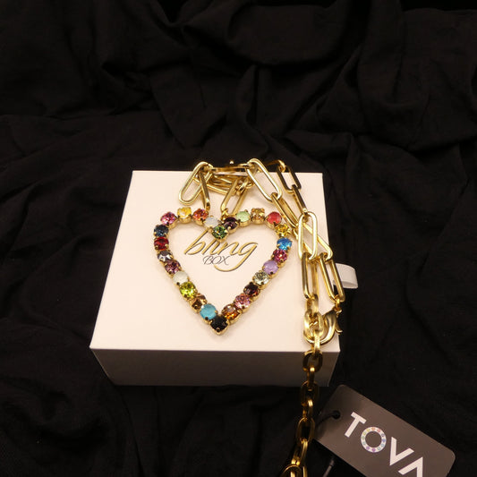 Mix Heart Necklace by TOVA - Premium Necklaces at Bling Box - Just $208 Shop now at Bling Box Necklaces, Statement, TOVA