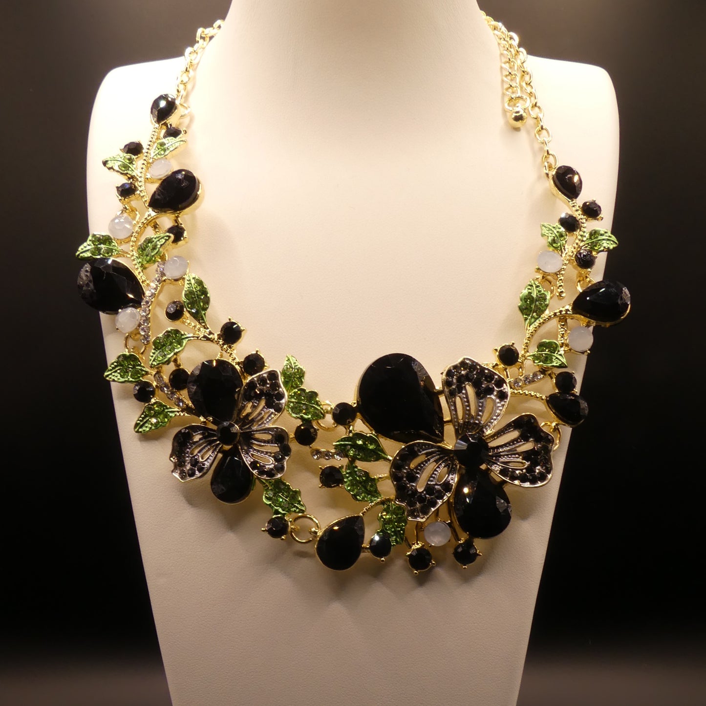 Madison Noir Floral Statement Necklace by Eye Candy Los Angeles - Premium Necklaces at Bling Box - Just $90 Shop now at Bling Box Bling, Eye Candy Los Angeles, Necklaces, Statement