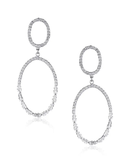 Double Oval Drop Earrings - Premium Earrings at Bling Box - Just $179 Shop now at Bling Box Bling, Earrings, Statement, Trove