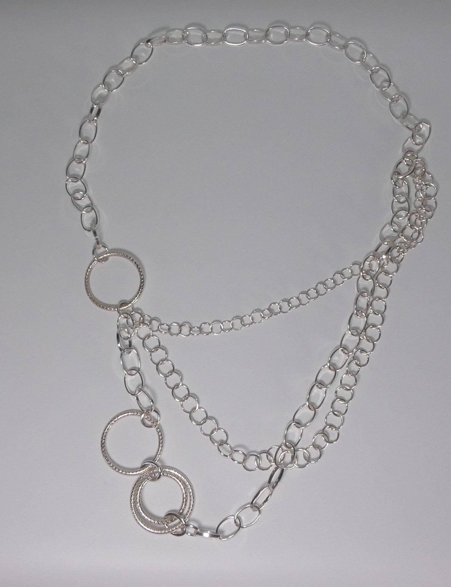 Tres Circles Necklace - Sterling Silver - Premium Necklaces at Bling Box - Just $299 Shop now at Bling Box Necklaces, Statement, Trove